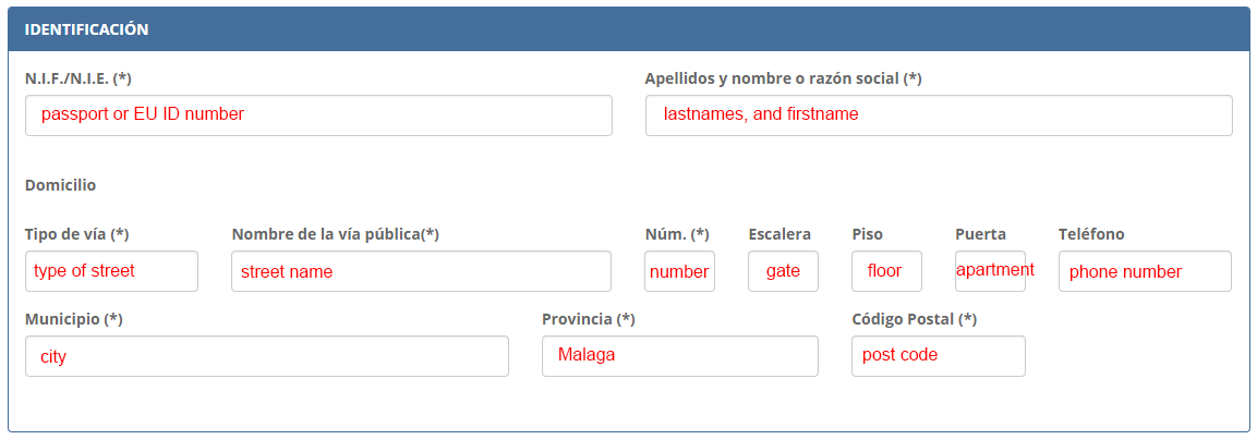 malaga-nie-fee-payment-form